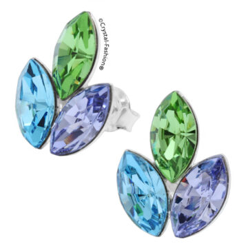 Cercei Swarovski Colorati Triplle Navette
