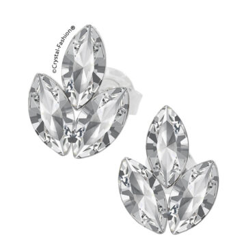 Cercei Pe Ureche Cristale Swarovski Navette clear
