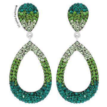 Cercei Mireasa Swarovski Anemona Verde