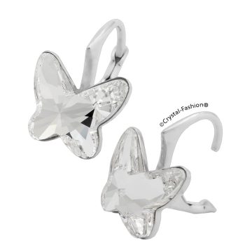 Cercei Argint Fluturas Clear