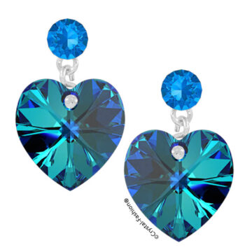 Cercei Inima Argint Albastru Xirius-Heart