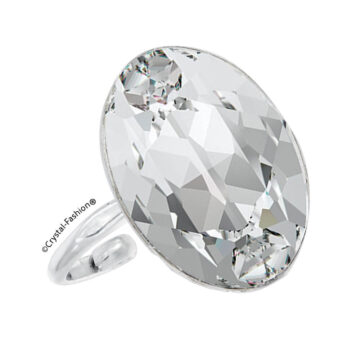 Cercel Cuff Cristal Oval Clear