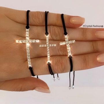 Bratara Snur Cruciulita Swarovski Mona