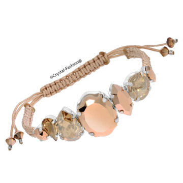 Bratara Snur Swarovski Mirror Auriu
