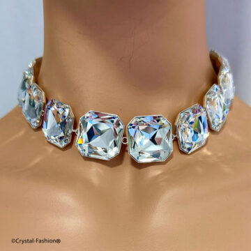 Choker Patrat Cristale Octagon