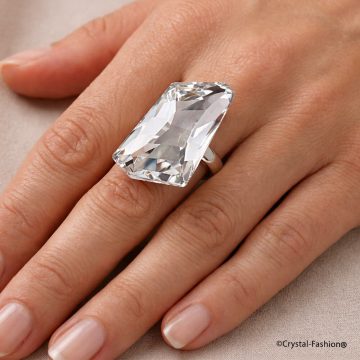 Inel Swarovski Adjustabil Cristal Neregulat