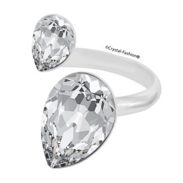 Inel Cristale Swarovski Openr Pear