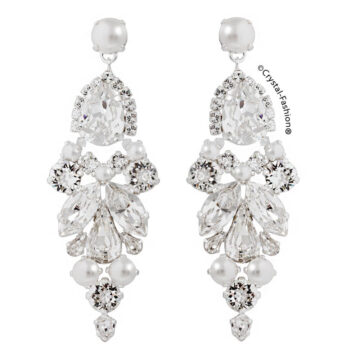 Cercei Swarovski Mireasa Henrietta clear