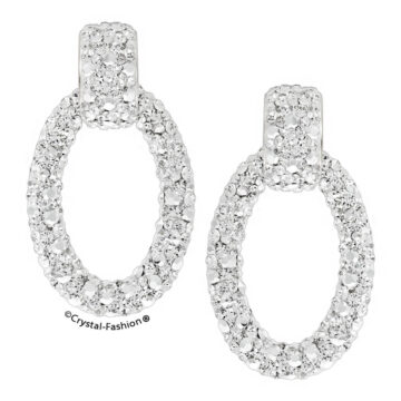 Cercei Swarovski Oval Clear