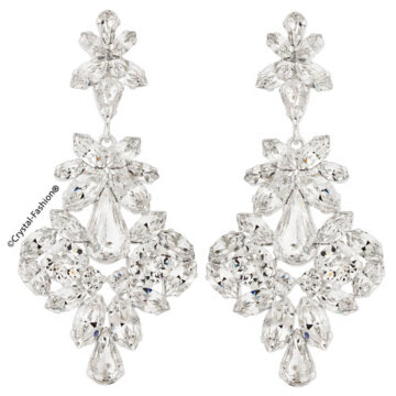 Cercei Lungi Eleganti Cristale Swarovski Clear