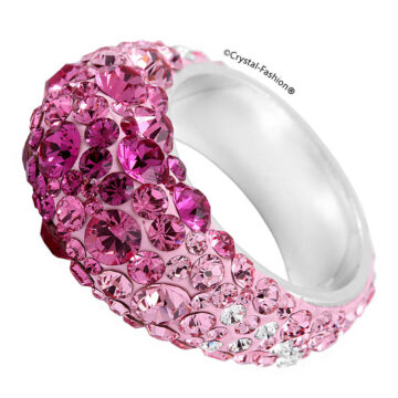 Inel Argint Cristale Swarovski Marunte Roz
