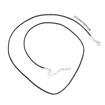 Black Cord Colier barbati snur negru inchizatoare argint
