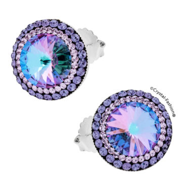 Cercei Rotunzi CRistale Swarovski Mov