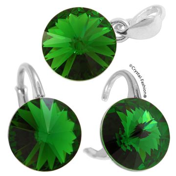 Set Argint Cristale Rivoli Verde