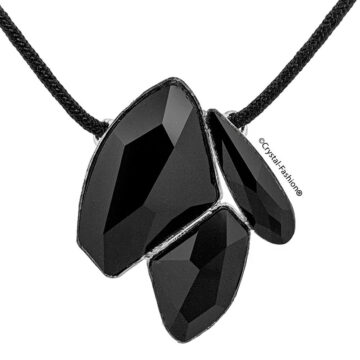 Colier Barbati Swarovski Gomora Cristale Negre