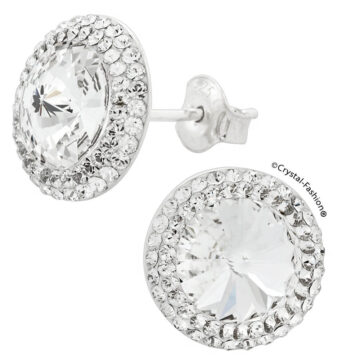 Cercei Argint Cristale Swarovski Clear