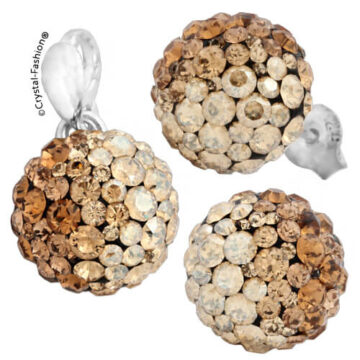 Set Argint Swarovski Auriu