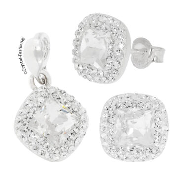 Set Bijuterii Cristale Patrate