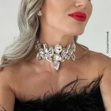 Choker Swarovski Cristale Transparent