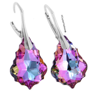 Cercei Cristale Swarovski Argint Mov