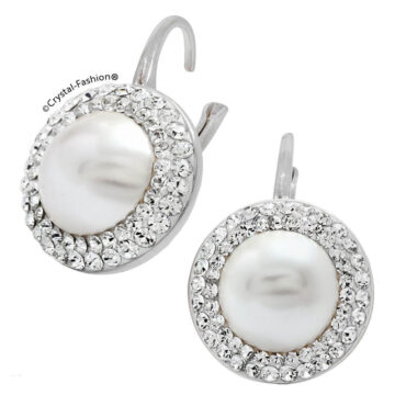 Cercei Perle Argint Tortita Swarovski England Queen