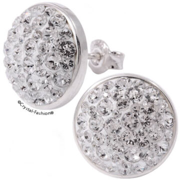 Cercei Argint Cristale Swarovski Alb