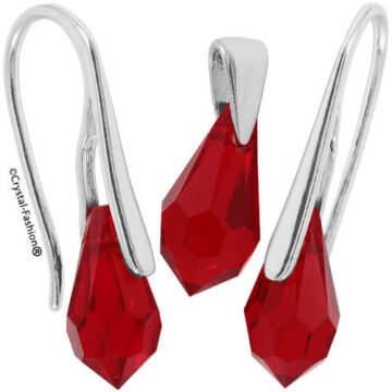 Set Argint Bijuterii Swarovski Tortita Drop 13