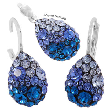 Set Bijuterii Cristale Swarovski Tortita Chaton Pear