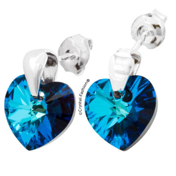 CErcei Argint Inima Swarovski