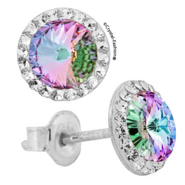 Cercei Argint Cristale Swarovski Mov