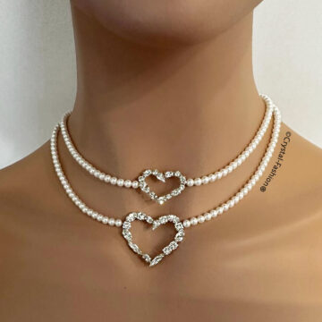 Colier Perle Inima Swarovski