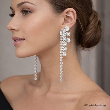 Cercei Mireasa Swarovski Margot Clear