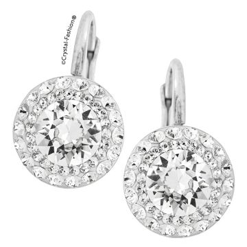 Cercei Argint Swarovski Tortita England Incolor