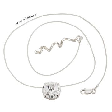 Lantisor cu fir transparent si Cristal Swarovski