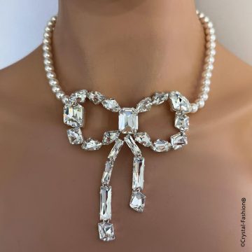 Colier Perle Swarovski cu Fundita Galactic