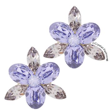 Cercei Oval Trifoi Violet