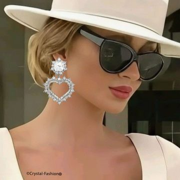 Cercei Statement Cristale Heart Delilah