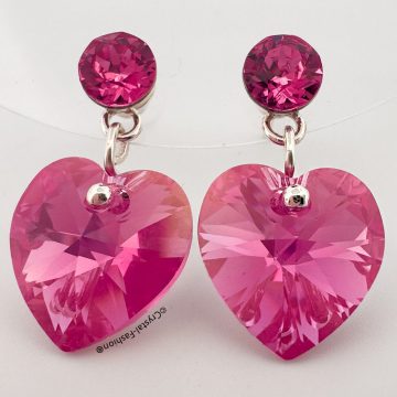 Cercei Swarovski Argint Roz