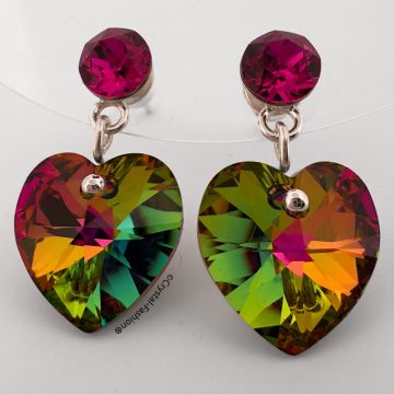 Cercei SwarovskiArgint Fuchsia