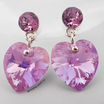 Cercei Swarovski Argint Mov