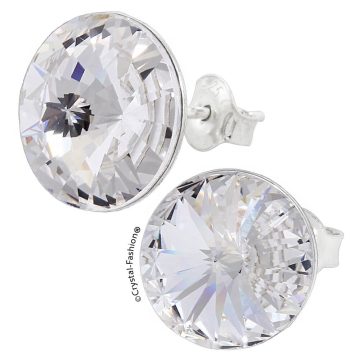 Cercei Argint Rotunzi Cristale Swarovski