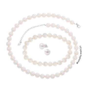Set Argint cu Perle Swarovski