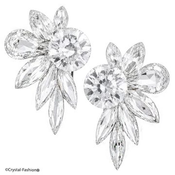 Cercei Argint Swarovski Transparent Britta