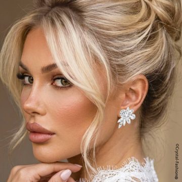 Cercei Swarovskii Argint Cristale Albe Britta