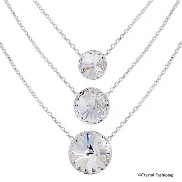 Lantisor Argint Subtire cu cristal Rivoli