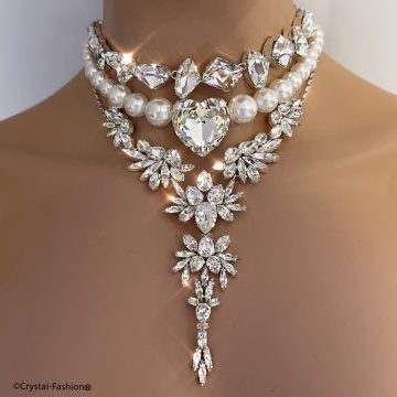 Bijuterii Coliere Swarovski Cristale Perle Seduction