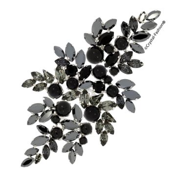 Brosa Cristale Negre Swarovski