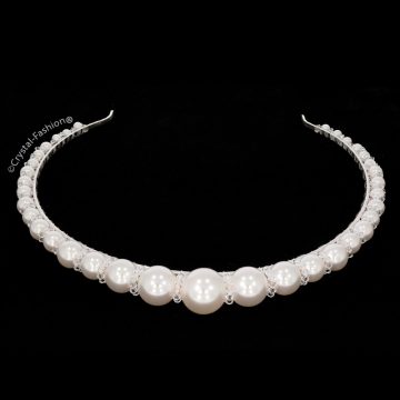 Coronita Mireasa Perle si Cristale Swarovski