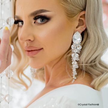 Cercei Mireasa Cristale Swarovski