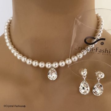 Set Bijuterii Swarovski Perle si Cristale